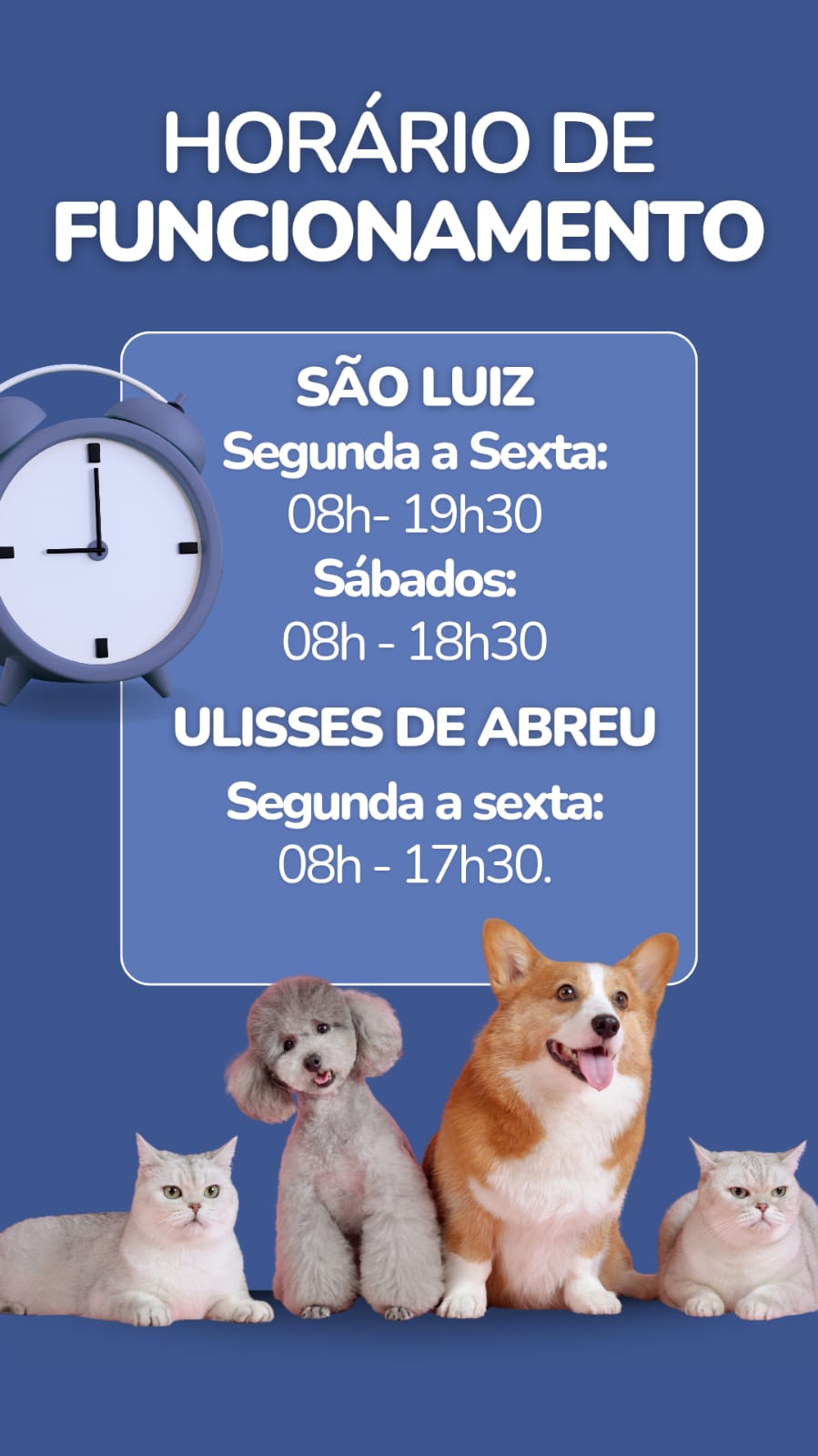 Horário de atendimento da Agropecuária Soberana